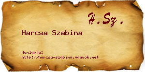 Harcsa Szabina névjegykártya